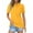 Yellow, variant on XUELUO Boho Tops For Women Summer Solid Color Lapel Button Down Short Sleeve Slim Fit Casual Shirts For Women Tee Shirts Streetwear,Beige,S