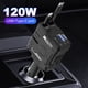 thumbnail image 3 of Adaptador Mechero Coche Cargador 120W 4 en 1 USB Retráctil Tipo C (), 3 of 9