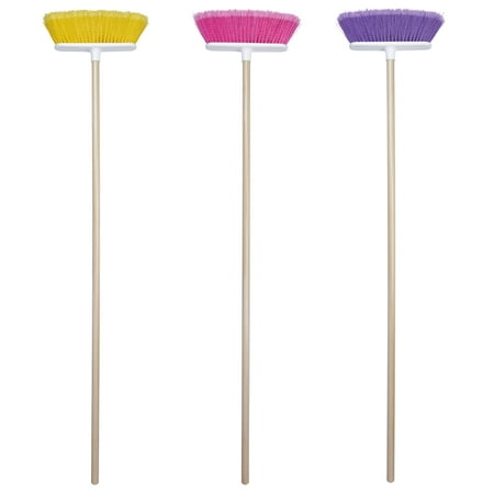 Duo Sweep Light Industrial Broom - The Original Soft Sweep Magnetic Broom with Natural Finish Wood Handles