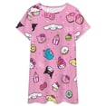 thumbnail image 3 of Hello Kitty Nightgowns for Women Short Sleeve Night Gown Soft Sleep Shirts Women's Sleepwear Print Sleep Dress, 3 of 7