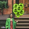 thumbnail image 7 of PMU Graduation Balloons 11 Inch PartyTex Premium Lime Green with All-Over Print Black Grad Caps-Confetti and Streamers Pkg/25, 7 of 7