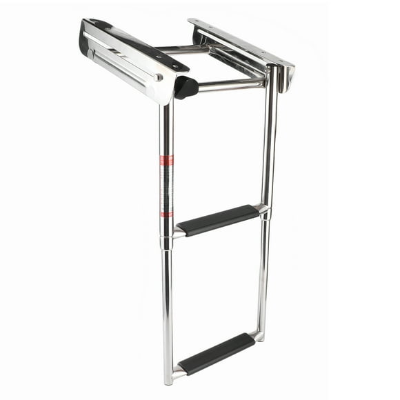 Boat Ladder, Foldable Under Platform Swim Ladder Non-slip  For Swim Platform For Boat Boarding