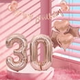 thumbnail image 4 of Rose Gold 30th Birthday Decoration Set Happy Birthday Banner Balloons 30 Years Old Birthday Party Supplies Helium Balloons Number 30 Balloons Latex Balloon Foil Balloon, 30th Birthday Party Balloons, 4 of 5