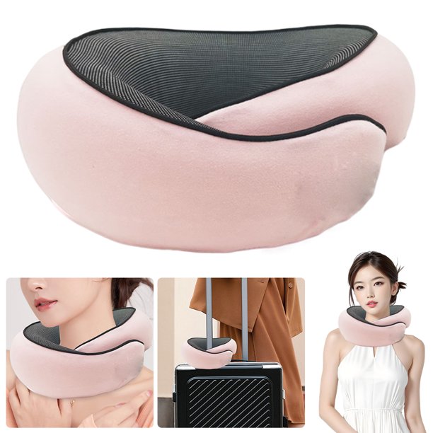Soporte La Barbilla Pillow Almohada Memoria Viajamiento Suave Con para Cabeza 360 Grados Aviones en Casa Y Automóvil