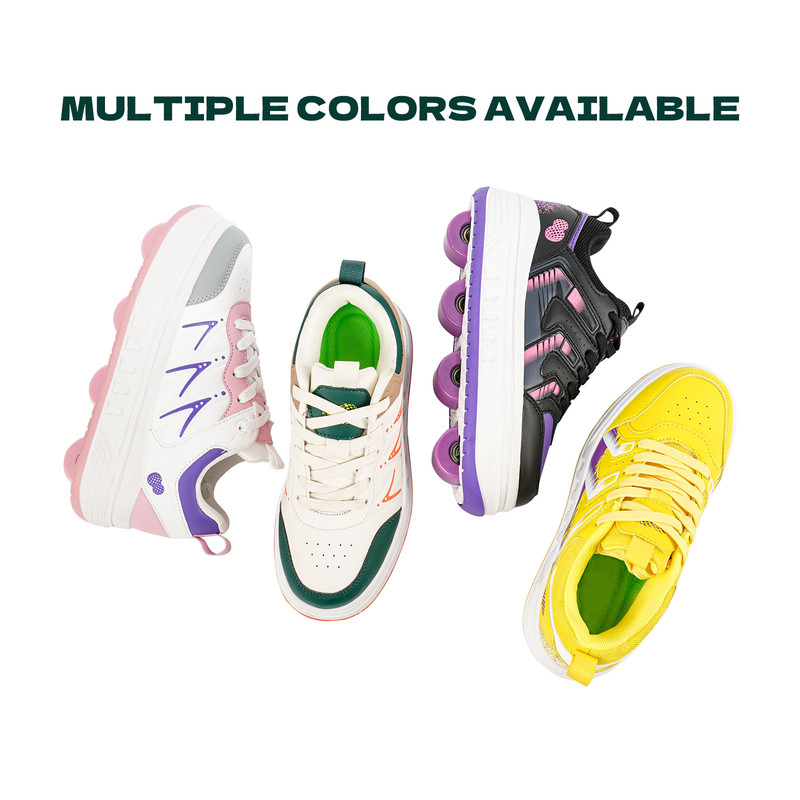 KOFUBOKE Roller Skate Shoes & Unisex Sneakers with 4 Wheels for Outdoor Sports Activities