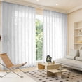 thumbnail image 6 of Linen Style Window Drapery Set - Natural Fiber Curtain Panels for Living Room and Bedroom - Light Filtering Window Treatment with Elegant Texture, 6 of 7