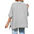 thumbnail image 4 of Summer Short Sleeve Oversize Solid Color T Shirt Women Loose Tops, 4 of 6