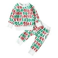 thumbnail image 1 of Odeerbi 0-3 Años Niño Niña Conjunto de Algodón Sudadera de Letras Sudadera de Cuello Redondo Sudadera Pantalón Conjunto de Dos Piezas Cuello Redondo Y Manga Larga, 1 of 9