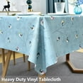 thumbnail image 2 of Heavy Duty Vinyl Table Cloth for Kitchen Dining Table Wipeable PVC Tablecloth for Rectangle Table (60'''' x 84'''', Green Leaves), 2 of 6