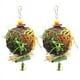 thumbnail image 1 of Paquete de 2 juguetes para masticar pájaros, trituradora de forrajeo, juguete trituradora de jaula para loros, juguete colgante de forraje para cacatúa, conure, gris africano, Amazon, 1 of 4