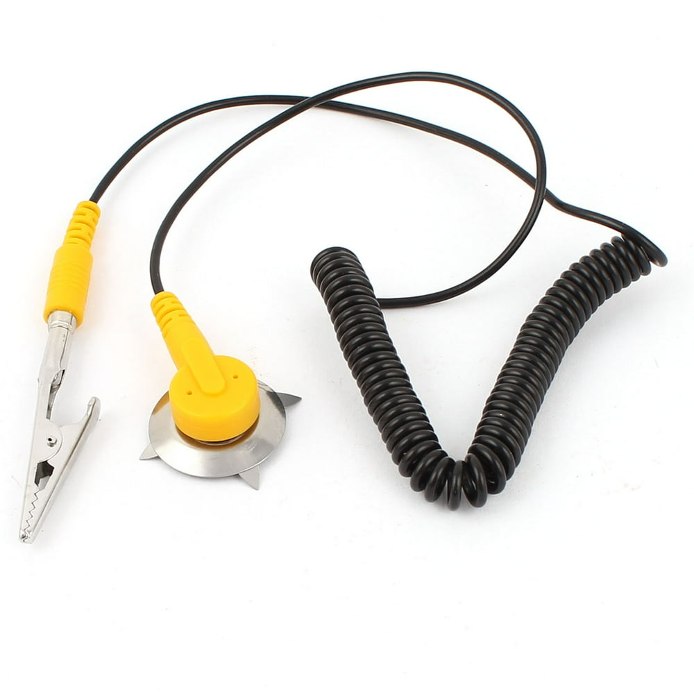 Coil Cable AntiStatic ESD Mats Grounding Ground Point Cord Wire Black