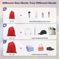 thumbnail image 4 of 5Pcs 210D Polyester Drawstring Bag with Toggle, 14 x 16 Inch Waterproof Travel Storage Foldable Stuff Sack Cinch for Gym Hiking Yoga Clothes Organizer, Light Purple, 4 of 5