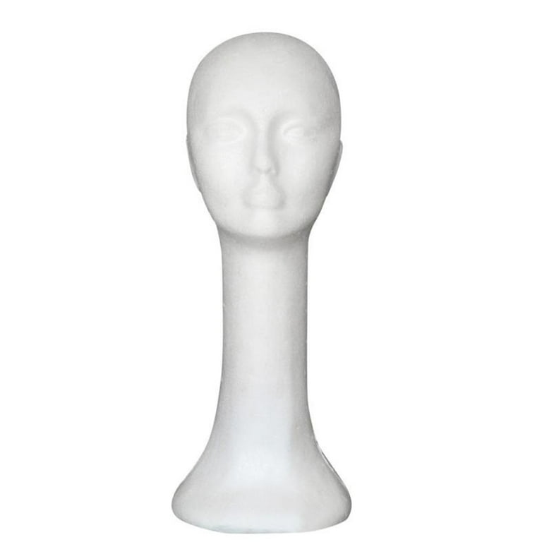 Abstract Glossy White Female Head Mannequin For Necklace Display