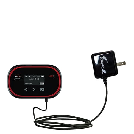 Gomadic Intelligent Compact AC Home Wall Charger suitable for the Verizon Jetpack - High output power with a convenient, foldable plug design - Uses T
