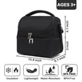 thumbnail image 4 of GYEUKHAM Double Decker Cooler Insulated Lunch Bag Large Tote for Boys, Girls, Men, Women, With Adjustable Strap,Black, 4 of 8