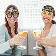 thumbnail image 2 of Tignapoo 2025 New Year Party Glasses - Black & Gold Champagne Frame for Festive Celebrations & Photo Props, 2 of 6