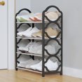 thumbnail image 2 of Black Shoe Rack 4 Tier, 16.3x7.3x21.4in Shoe Storage Shelf, Metal Standing Shoe Organizer for Bedroom Entryway Closet, Holds up to 24 Pairs Shoes, 2 of 8