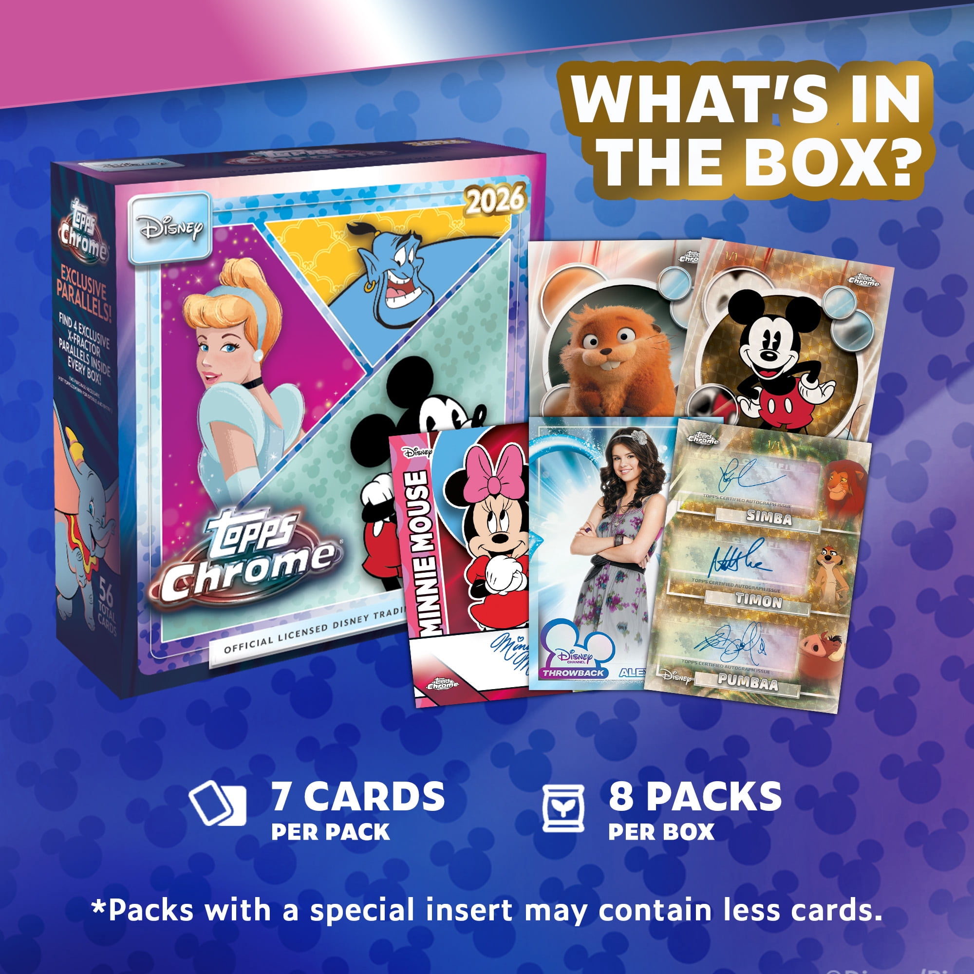 2026 Topps Chrome Disney - Factory Sealed - Mega Box