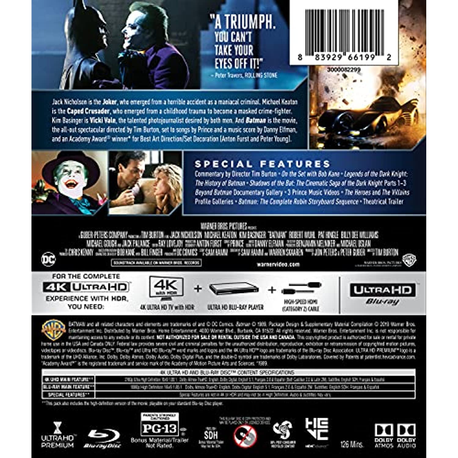 Batman (4K Ultra HD + Blu-ray), Warner Home Video, Action & Adventure - image 2 of 2