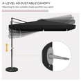 thumbnail image 5 of Patio Shades Outsunny 10' Cantilever Patio Umbrella, Square Offset Umbrella with Tilt, Crank, Cross Base, Aluminum Pole and Air Vent, Hanging Umbrella for Garden, Pool, Backyard, Gray,Garden Umbrella, 5 of 9