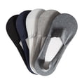 thumbnail image 5 of 5 Pairs Low-cut Liners Socks Non Cotton Boat Hidden Invisible Socks for Men (Black + White + Dark Blue + Light Gray + Dark Gray), 5 of 6