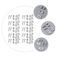 thumbnail image 4 of Miangastore Piquets d'Accord de Cordes de Guitare Argent Rectangulaires pour Individus 10 Ensembles 0.3x0.5in, 4 of 8