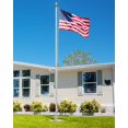 thumbnail image 4 of FIASON 1 Pack 20FT Silver Sectional Flag Pole Kit for Outside, Aluminium Garden Flag Pole Stand with 2 Flags, Rope and Clips for Festival, Yard, House, Residential and Commercial Use, 4 of 7