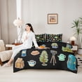 thumbnail image 4 of Erosebridal Kids Teens Jungle Adventure Bedding Comforter Set 7 Pieces,Boys Girls Woodland Camping Theme Full Bedding Set,Black Reversible, 4 of 6