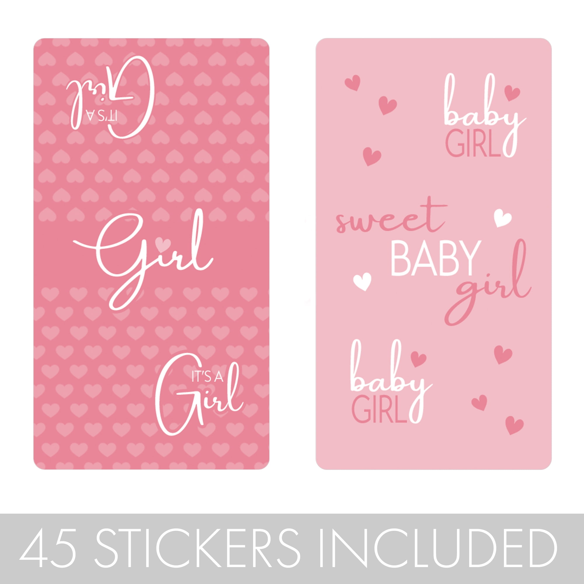 It's a Girl Pink Bow Scrapbook Stickers Baby Shower Favors Baby Girl  Stickers