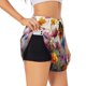 thumbnail image 1 of Balery Colorful Wildflower Meadow Pantalones cortos deportivos para mujer con forro y dos bolsillos, elásticos, para entrenamiento, gimnasio, yoga-X-Large, 1 of 7