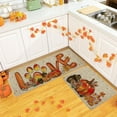 thumbnail image 2 of Tainini Fall Kitchen Rugs and Mat Set of 2, Thanksgiving Pumpkin Kitchen Mats for Floor,Autumn Sink Mats Home Decor,24x16 in+48x16in, 2 of 6