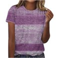 thumbnail image 2 of Fiudx Ofertas Flash Del Día Solo En Línea Camiseta de Manga Corta con Cuello Redondo y Estampado Retro para Mujer, 2 of 4