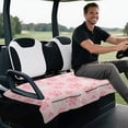 thumbnail image 5 of Uourmeti Pink Paw Print Pattern Golf Cart Seat Covers with 4 Front Pockets, Fit for Summer Sports Suitable for Club Car 2 Passenger, 5 of 8