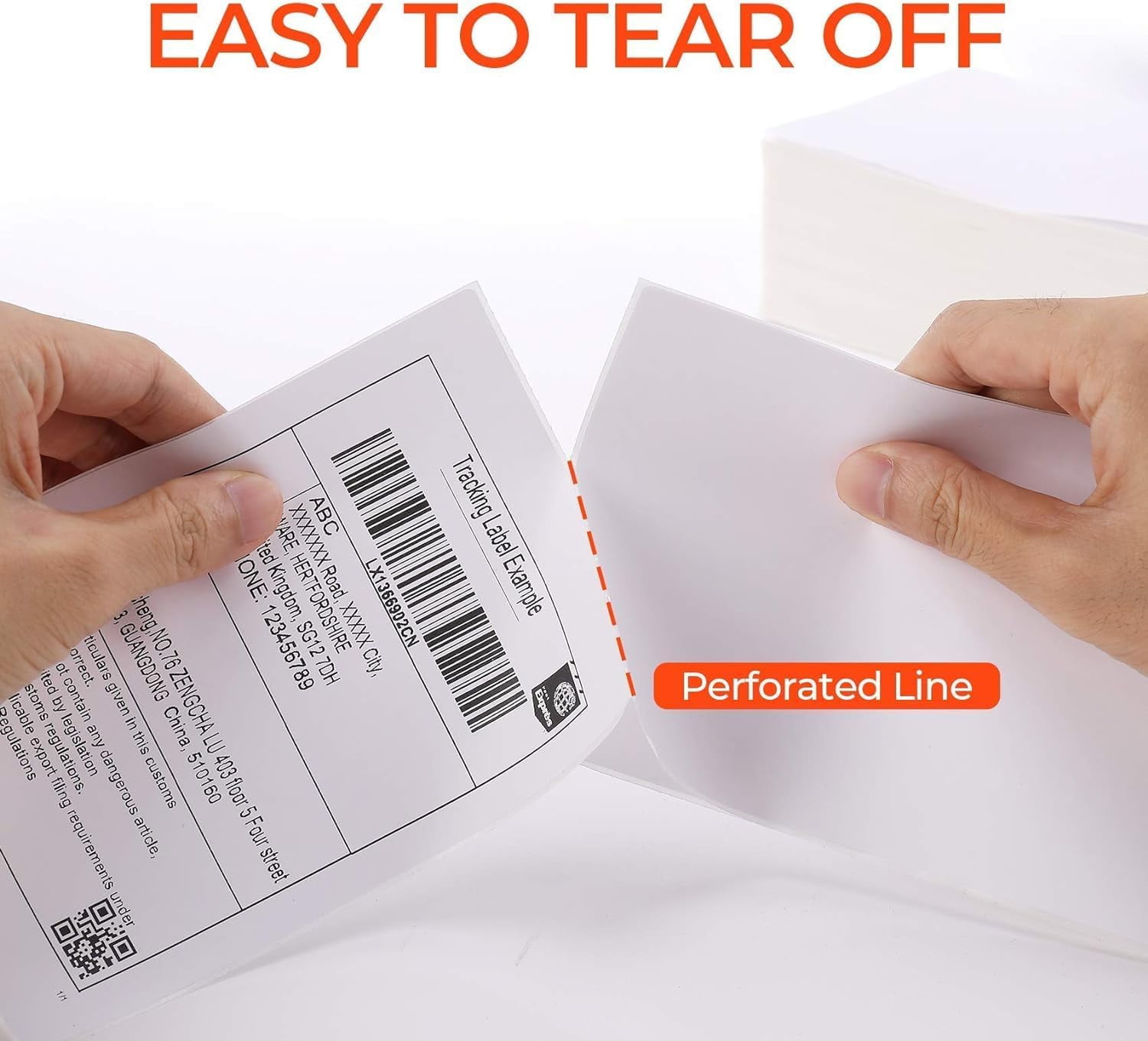 Thermal Direct Shipping Label (Pack of 500 4x6 Per Fanfold Labels) - Commercial Grade