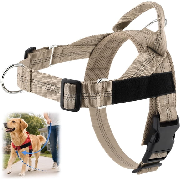 No Pull Dog Harness with Front Clip and Control Handle | Adjustable No Pull Harness with a Front Clip, Reflective Stitching and Quick-Control Handle for Daily Walks