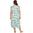 thumbnail image 5 of Monfince Women's Floral Gown, Super Soft, Short Sleeves, Sleepwear and Loungewear, Purple, 4XL, 5 of 5