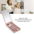 thumbnail image 3 of Makeup Brush Set With Mirror, Makeup Brush Box With Mirror Rotatable  For Travel For Dormitory, 3 of 8