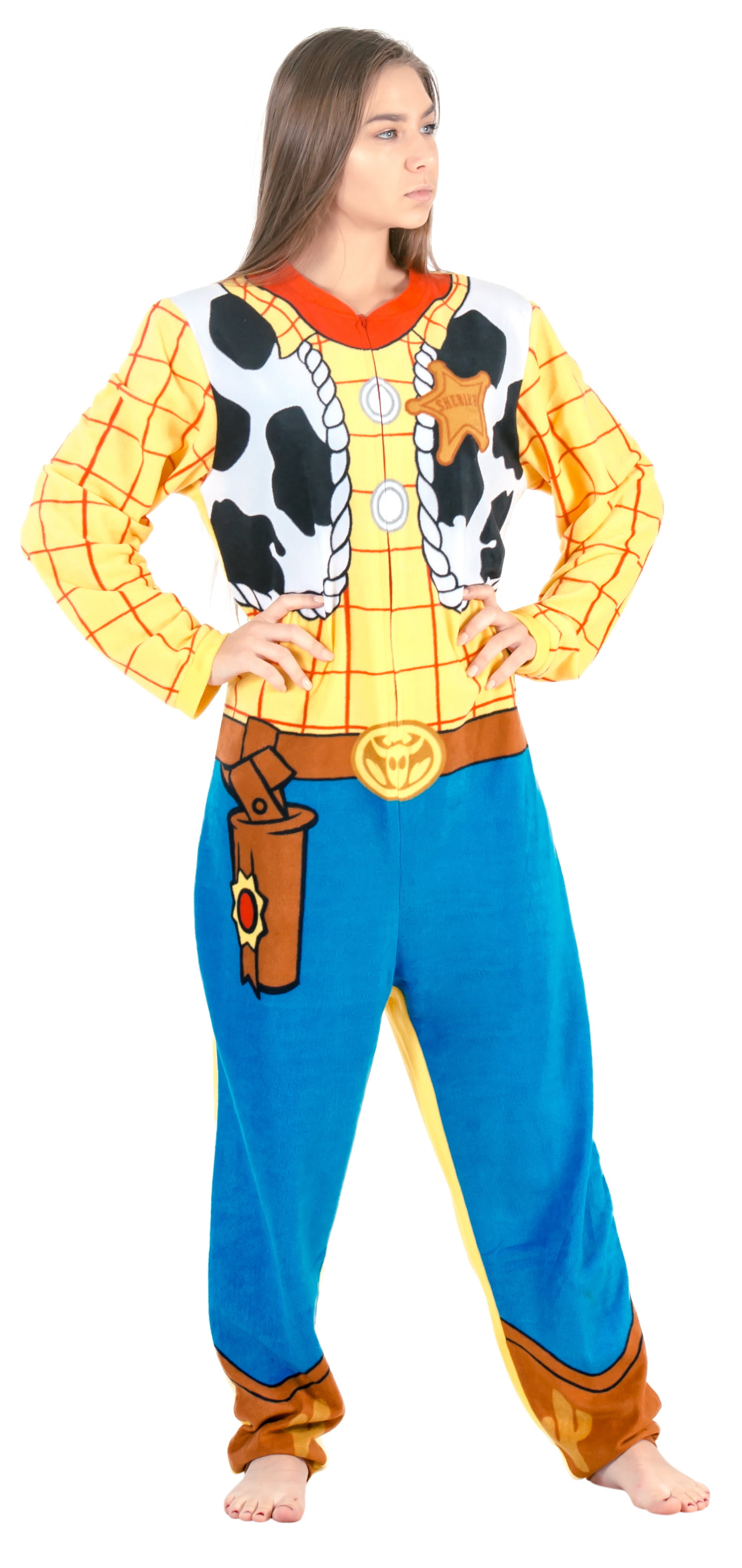 Toy Story Sheriff Woody Men's Hooded Union Suit Costume PERFECT FOR HALLOWEEN 