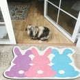 thumbnail image 4 of Easter Rabbit Bunny Eggshell Shaped Bunny Rug 27''X20'' Non Washable Welcome Door Mat Cute Spring Doormats For Indoor Outdoor Entrance Imitation Cashmeree Home Bathroom Bear Skin Blanket Squid Blanket, 4 of 4