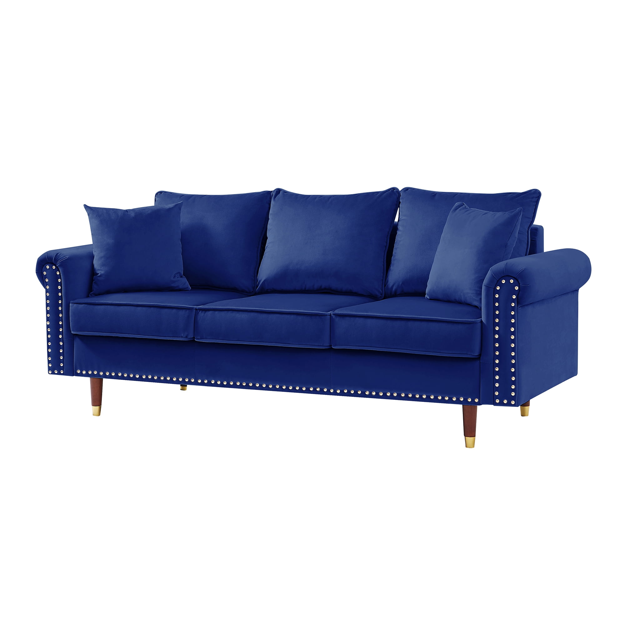 Kadyn Modern 3-seater Couches and Sofas for Small Space, Modern Living Room Sofa, Futon Sofa Bed for Apartment, Blue