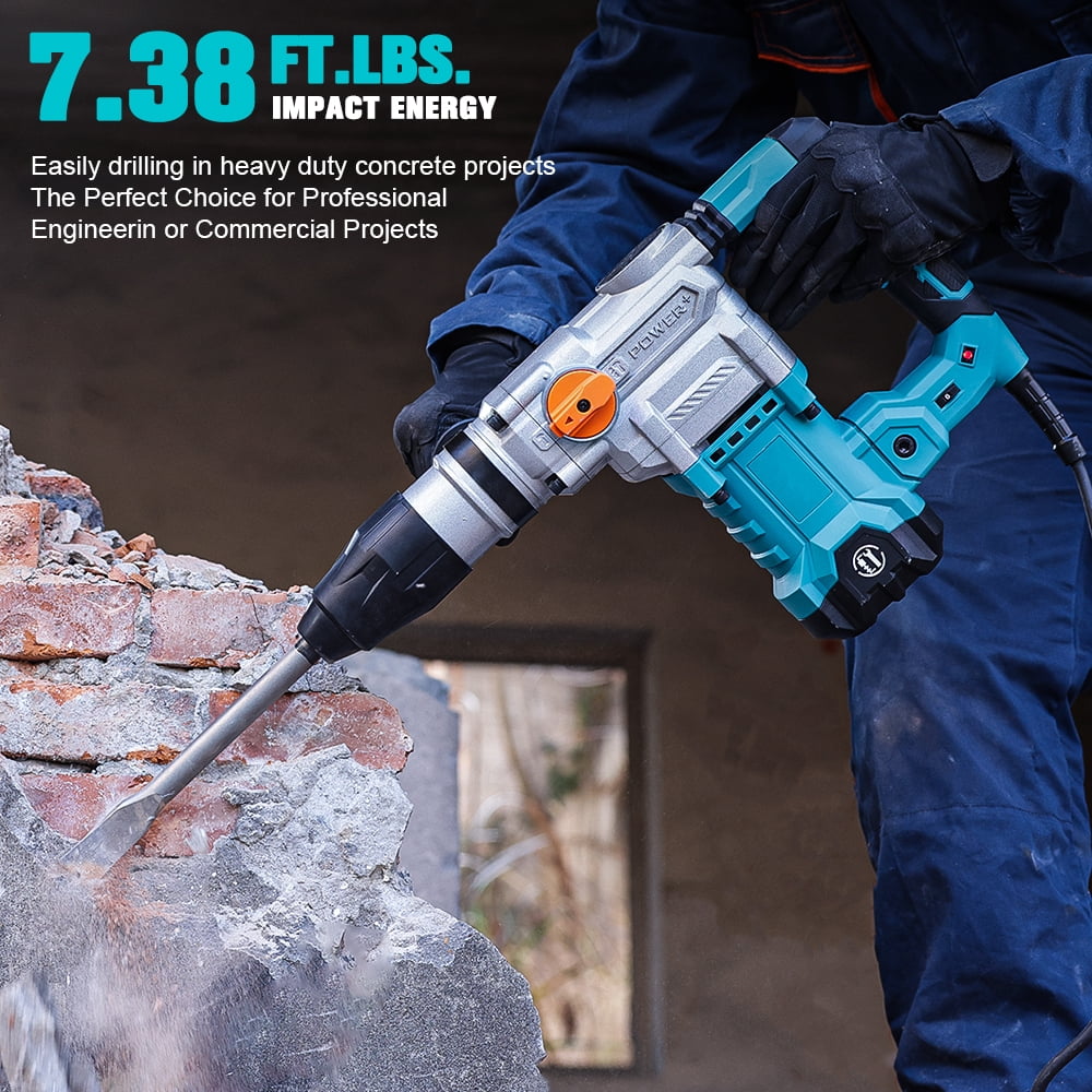 Berserker 1-9/16 in Sds-Max Rotary Hammer, 13 Amp Corded Electric, Vibration Control, Safety Clutch, Carrying Case with Bits Included