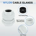 thumbnail image 3 of 5Pack G 3/4" Pasacables de Nailon, Grommet Ajustable Impermeable para Cables, Gris, 3 of 6
