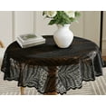 thumbnail image 6 of Warm Home Designs 90 inch Boho Black Round Tablecloth. AME Black 90 Round, 6 of 6