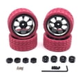 thumbnail image 1 of Wweixi Blended Alloy Rims Wheel Tires Hub Adapter For WLtoys 1/12 1/14 1/18 LC 1/14 Better Performance Pink 1Set, 1 of 6