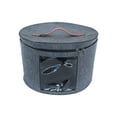thumbnail image 1 of Caja para guardar sombreros, con tapa a prueba de polvo, para guardar juguetes de peluche y animales, con ala redonda Gris Medio, 1 of 9