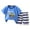 Blue2438, variant on MEZZALL Toddler Boys Girls Summer Cartoon Printed Short Sleeved Tops And Shorts 2PC Children Suit Versatile Baby Wear