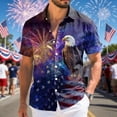 thumbnail image 2 of Leey-World Patriotic Shirts for Men Hawaiian Shirt for Men Patriotic Short Sleeve Button Down Shirt, Independence Day Gifts(Blue,3XL), 2 of 8