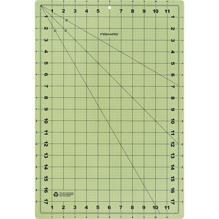 Fiskars 12" x 18" Eco Cutting Mat, 1 Each, Light Green