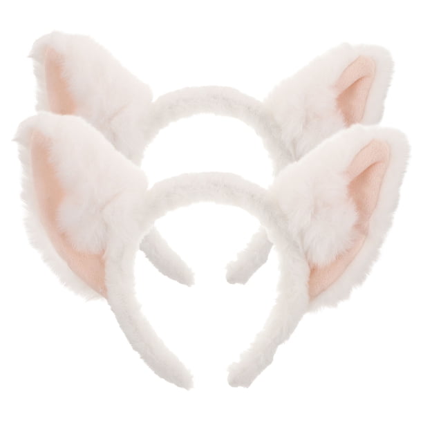 diademas con orejas de zorro peludas para niños y adultos, accesorios para fiestas de cosplay, diadema de Halloween, accesorios para el cabello para disfraz de animal
