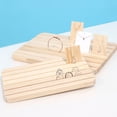 thumbnail image 2 of Wooden Earring Display Stand Earring Card Holder Earring Rings Bracelet Display Holder, 2 of 9